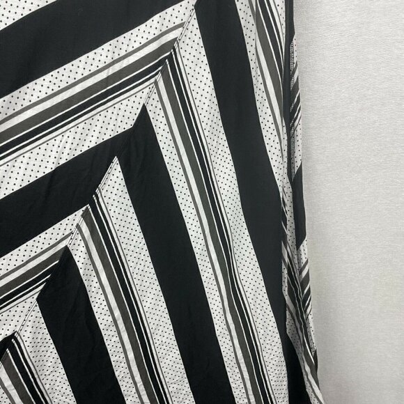 Karma Black And White chevron Striped Maxi Skirt Size Xs - Picture 3 of 5